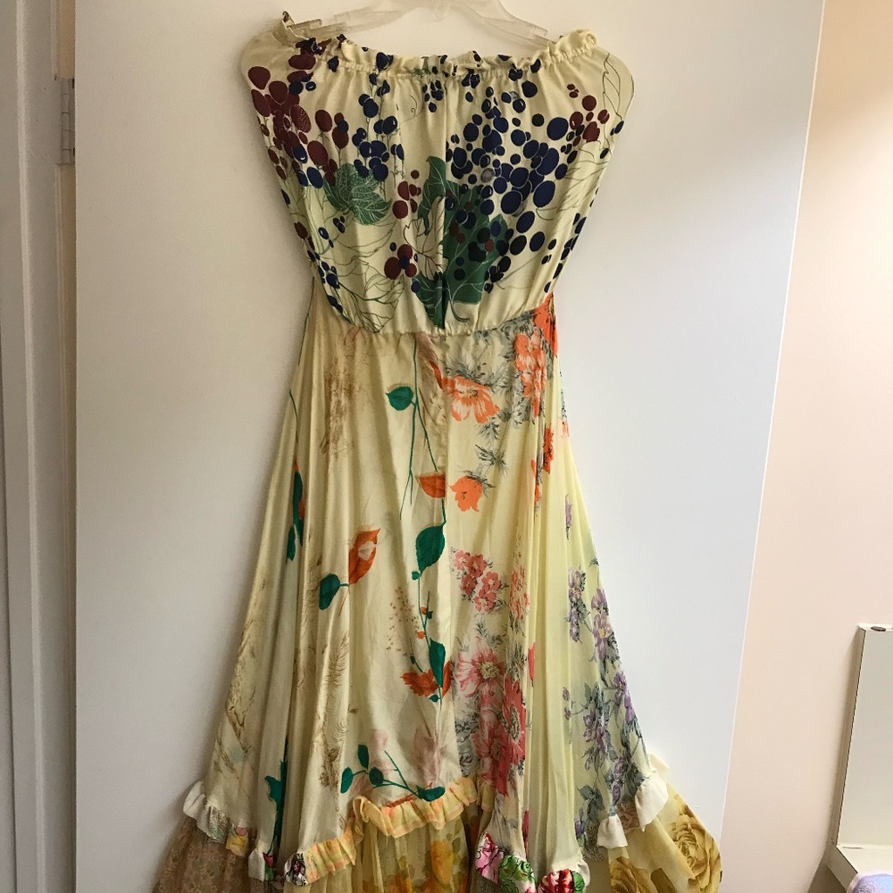 1980s Strapless Pouf Top Dress